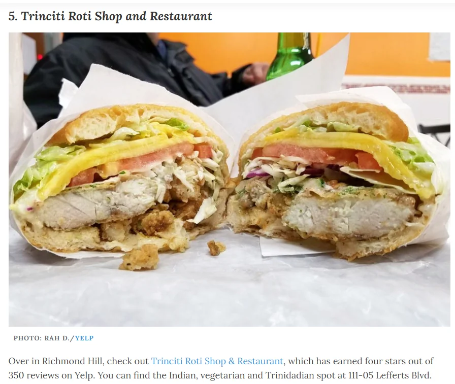 Hoodline Trinidadian restaurant ranking